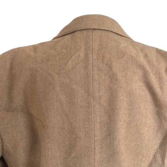 Vintage Evan Picone 100% Wool Tan Blazer Womens Sz 12 Single Breasted Academia - Picture 10 of 13